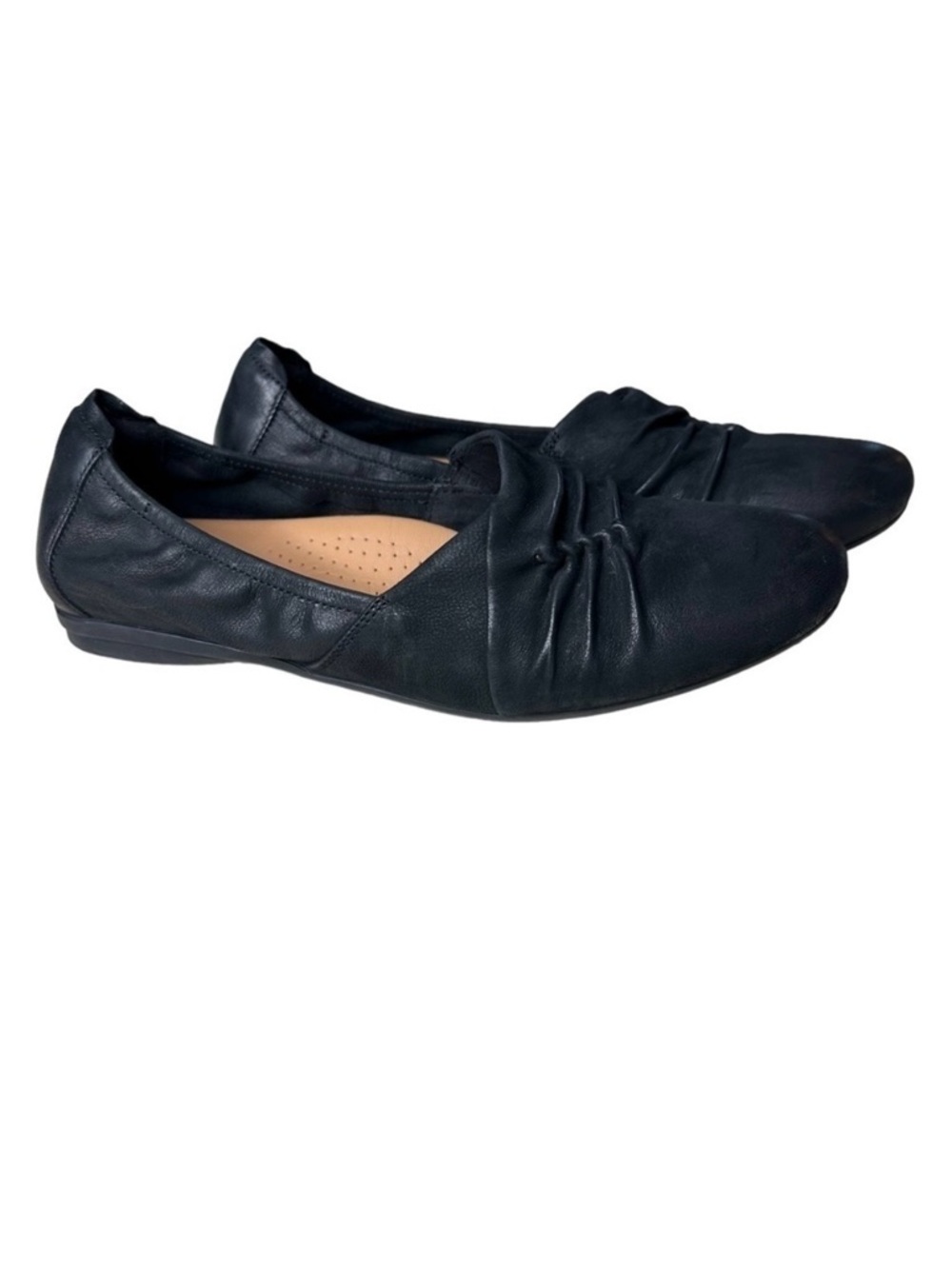 Clarks Women’s Rena Way Black Flats. Size 10 W
